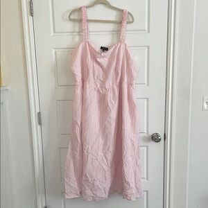 Eloquii Light Pink Smocked Dress